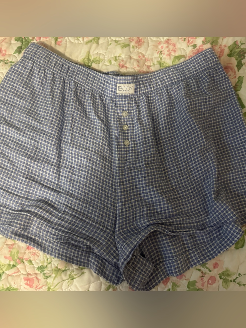 Cotton On Blue Gingham Sleep Shorts
